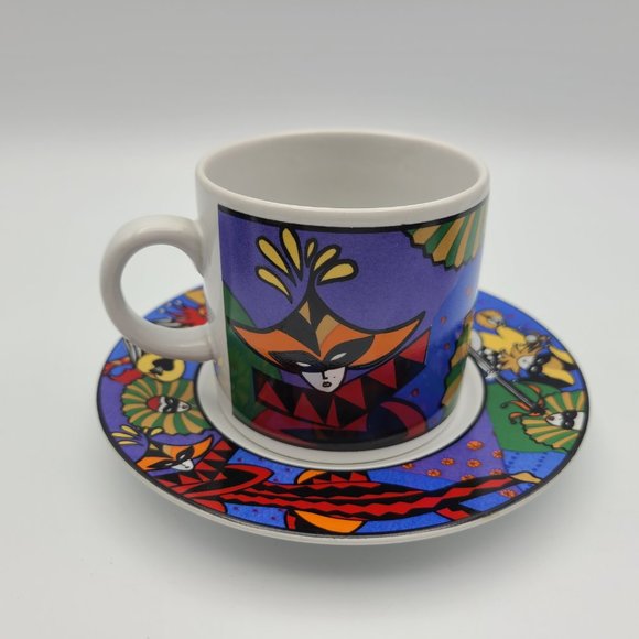 Sakura Verona 1993 Espresso Cup & Saucers Set by Sue Zipkin - Picture 10 of 10